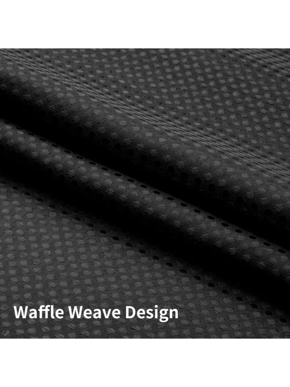 Waterproof Waffle Shower Curtain with See-Through Window, Heavy Duty 72'' x 75''
